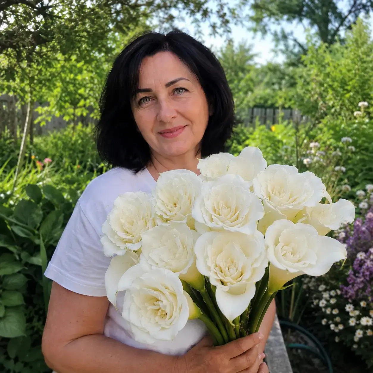 Примадонна Біла — махрова кала